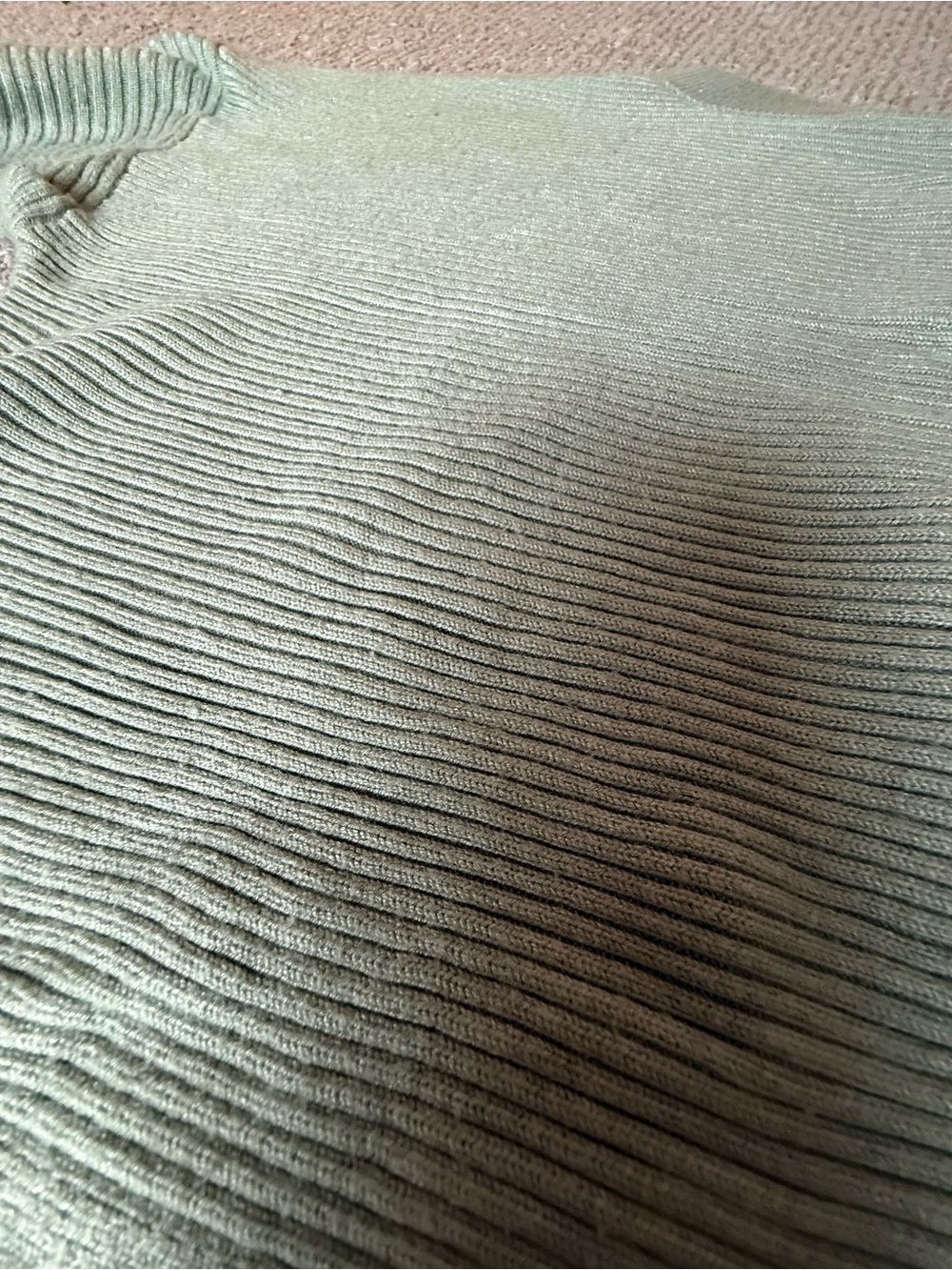 Dynamite Light Sage Ribbed Crew Neck Sweater - Picture 3 of 6